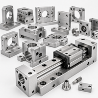 Support de montage de guidage linéaire de précision pour équipement d'automatisation, usinage CNC personnalisé, bloc de support de rail en aluminium et acier inoxydable