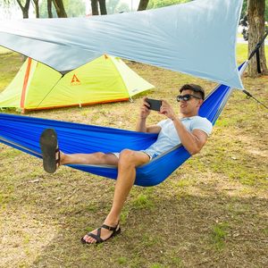 Ultraligero portátil Moq 1Pc azul empalme <span class=keywords><strong>gris</strong></span> <span class=keywords><strong>hamaca</strong></span> al aire libre bebé Nylon SILLA DE Camping - Product Image 6