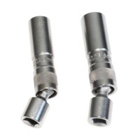 Prise de bougie d'allumage magnétique pivotante 14mm 16mm paroi mince entraînement magnétique 3/8in 12 points outil de retrait de prise de bougie d'allumage