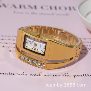 Elegante Reloj de Pulsera para Mujer, Brazalete Dorado, Reloj de Cuarzo, Joyería Minimalista, Regalo - Product Image 1