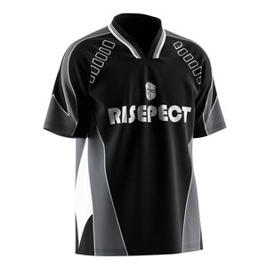 Haut de football à col polo en V avec tissu à séchage rapide et personnalisation de design en option pour les séances d'entraînement - Product Image 5