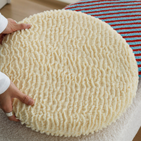 Coussin de siège rond en mousse à mémoire de forme 40 cm, antidérapant, en polyester, imprimé botanique, pour chaise de salle à manger, tabouret de bar, bureau