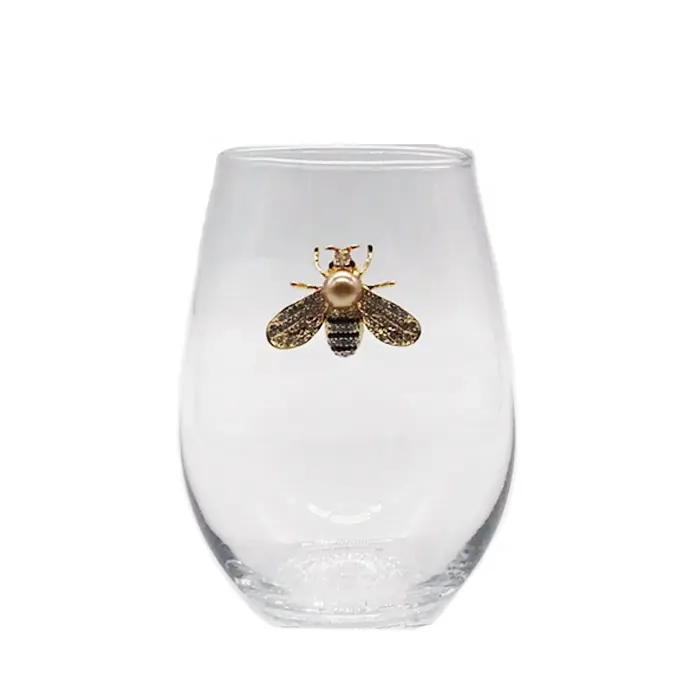 Lunettes à vin abeille sans monture, verres personnalisés pour décoration, 16oz/18oz/20oz/30oz