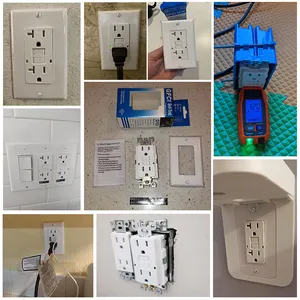 USA Smart Duplex Self-Test 125V 15Amp Tamper Resistant TR GFI Socket Wall Outlet GFCI Receptacle With Wallplate