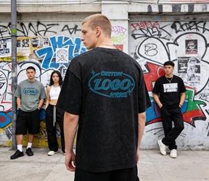 Camiseta para hombre de algodón 100% de alta calidad, lavada, desgastada, con grafiti, holgada y personalizada, nueva llegada, gran oferta. - Product Image 5