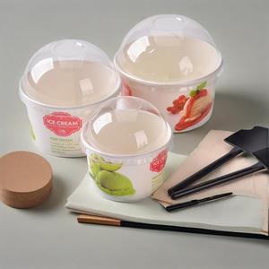 ถ้วยกระดาษแบบใช้แล้วทิ้งขนาด5-20ออนซ์ถ้วยไอศกรีมโยเกิร์ตพิมพ์โลโก้ได้ตามต้องการ - Product Image 1