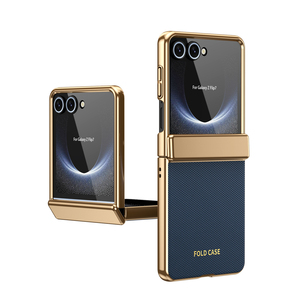 Funda para <span class=keywords><strong>Samsung</strong></span> <span class=keywords><strong>Galaxy</strong></span> <span class=keywords><strong>Z</strong></span> <span class=keywords><strong>Flip</strong></span> 3/4/5/6/7, Material de Cuero PU para Pantalla Plegable, Venta al por Mayor, Personalizable, Gran Venta - Product Image 1