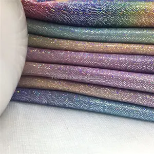 100% Polyester Regenboog Shining Tiener Party Dress Kostuum Hart Breien Folie Sequin