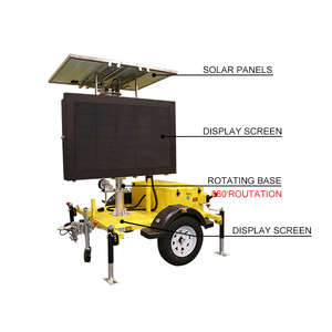 Panneau d'affichage LED mobile pour remorque, panneau de signalisation à message variable, alimenté par énergie solaire, pour la sécurité routière - Vente en gros fabricant - Product Image 2