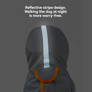 Chiot imperméable à quatre pattes imperméable tout-enveloppant <span class=keywords><strong>Poncho</strong></span> petit et moyen chien réfléchissant vêtements pour animaux de compagnie résistant à la pluie - Product Image 4