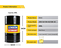 Huile moteur diesel API CH-4 15W-40 haute performance pour camions et engins de chantier