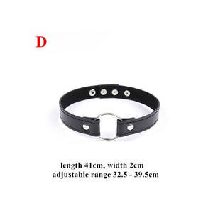 Collar de cuero sintético con remaches Punk, ataduras de Bondage BDSM, fetiche, esclavo de perro, Bondage, cuello - Product Image 5