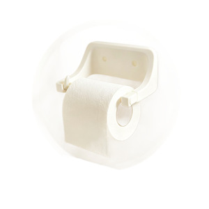 Toilet <b>Paper</b> Holder Self Adhesive Wall Mount Plastic Minimalist Design For Bathroom <b>Kitchen</b> - Product Image 3