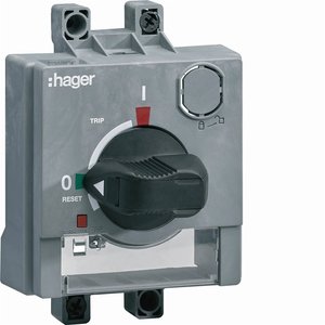 Maniglia rotante Hager Direct con blocco porta per interruttore automatico scatolato H3+ P250 - Product Image 1