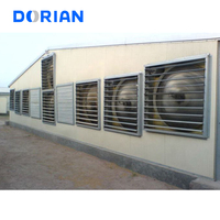 Grand bâtiment de hangar d'éleveur d'élevage de poulet d'oiseaux de volaille de structure en acier