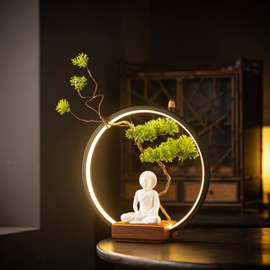 Statuette in Ceramica di Buddha Sakyamuni, Ornamenti Piccoli di Buddha Tathagata, Decorazione Zen per Casa e Sala da Tè, Anello Luminoso Antico Verde - Product Image 4