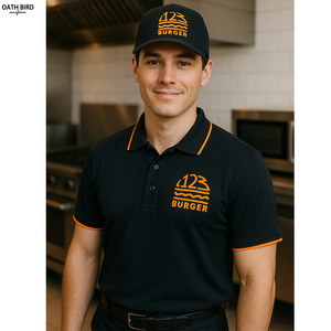 Custom/OEM Burger King cameriere/<span class=keywords><strong>cameriera</strong></span> <span class=keywords><strong>uniforme</strong></span> Polo del ristorante Hotel cucina Chef Cafe Bar T Shirt completamente personalizzate uniformi - Product Image 2