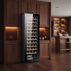 Frigorifero Termoelettrico Moderno in Acciaio Inox per Birra e Vino, 138L, 48 Bottiglie, per Supermercati Commerciali - Product Image 2