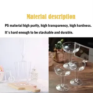 Groothandel Kristalheldere Bruiloft Toasting Glazen Feest Cocktail Cups Thanksgiving Bulk 5.5Oz Plastic Champagne Fluiten