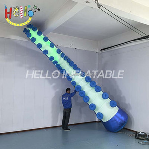 Modè<span class=keywords><strong>le</strong></span> de tentacule de pieuvre gonflable géant de 6 m de hauteur, bleu, avec lumières LED pour la décoration de toits et de scènes - Product Image 4
