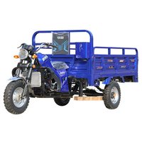 Tricycle de transport à essence refroidi par eau, directement de l'usine, moto-tricycle personnalisé, camion à benne basculante, accessoires en option