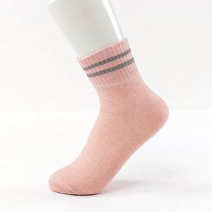 Spring Summer New Fashion Women <b>Socks</b> Stripe Breathable Cotton Medium Tube Sport <b>Socks</b> - Product Image 6