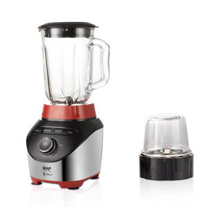Mixeur électrique 2 en 1 avec commande à bouton facile, 900 W, pour jus frais, blender, mixeur, avec pot en verre - Product Image 1