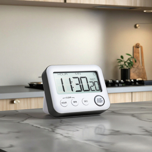 Mini Digital Large <strong>LCD</strong> Electronic Alarm <strong>Timer</strong> Silent Light Vibrating Count <strong>Clock</strong> Magnet for Kids Student Study Made Plastic - Product Image 2