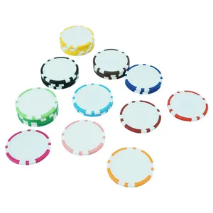 Wholesale multi color blank poker chips 11.5g ABS poker chips suppliers for custom sticks set