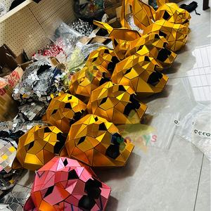 Miroir <span class=keywords><strong>homme</strong></span> Alien Costume lapin femme Costume argent or taureau vache Animal acrylique Performance Talent spectacle accessoires de danse pour adulte - Product Image 3