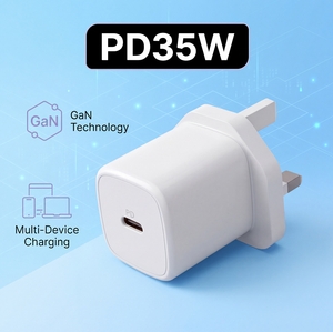 เครื่องชาร์จ USB-C 35W อะแดปเตอร์ชาร์จติดผนังแบบเร็ว GaN, บล็อกชาร์จเร็วแบบพกพา ใช้งานร่วมกับโทรศัพท์ แท็บเล็ต หูฟังไร้สาย - Product Image 1