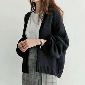 Stile di modo Della Signora Studente Breve <span class=keywords><strong>Cardigan</strong></span> Delle Donne Allentato Cappotto di Lavoro A Maglia <span class=keywords><strong>Cardigan</strong></span> - Product Image 1