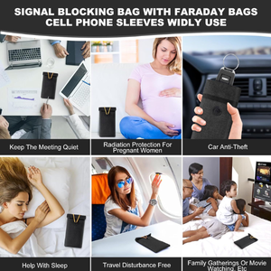 Bolsa Faraday <span class=keywords><strong>para</strong></span> Bloqueo de Señales, Funda Protectora Anti-Radiación y Anti-Robo <span class=keywords><strong>para</strong></span> Teléfono, Llaves de Coche, Protección RFID, Almacenamiento - Product Image 5