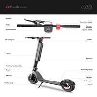 Scooter électrique Teverun Zwheel Cooper pour livraison, autonomie ultra longue de 100 km, vitesse maximale de 25 km/h, 36V 13Ah