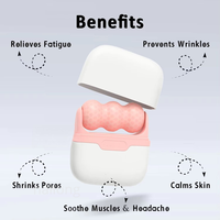 Rouleau de massage rafraîchissant personnalisé avec logo, outil de soin du visage Gua Sha pour hommes et femmes, produit orthopédique pour l'auto-soin – Rouleau de glace 2-en-1 pour le visage et les yeux en PVC