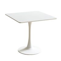 Table à manger en bois massif de style nordique DISHI, forme carrée, pour restaurant et café