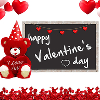 Valentijn Beer Hond Pluche Knuffel Dier Cadeau 10 Inch Schattig Hart Met Super Zachte Pp Katoen Stress Reliëf Speelgoed Valentijnsdag