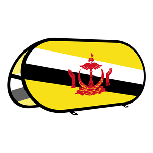 Brunei Oval Pop up <b>Banner</b> Warp-knitted Fabric for Outdoor Advertising Promotion Outdoor Tent - Product Image 1