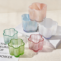 Organisateur de rangement en acrylique en forme de fleur, porte-stylos de bureau transparent coloré, conteneur multifonctionnel pour pinceaux de maquillage, en vrac