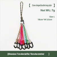 Crochet de suspension pour l'escalade, sangle pour bouteille d'eau, accessoire de sac à dos d'extérieur, porte-gobelet, cordon de parapluie, randonnée, accessoire tressé à la main