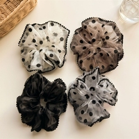 YAOYU – Nouvelle pince à cheveux française haut de gamme à pois noirs, élégante et polyvalente, faite à la main avec perles, pour queue de cheval basse
