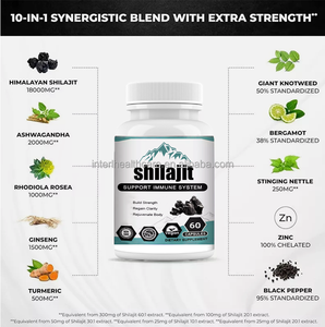 OEM al por mayor Naturel Himalaya Shilajit tableta 60 suplemento alimenticio puro Shilajit tabletas - Product Image 3