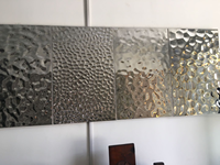 Panneau mural en acier inoxydable de type SS, panneau de plafond 3D pour la décoration artistique de la maison, plaques et panneaux en acier inoxydable ondulé à effet d'eau