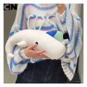 Suéter con Certificación GRS, Fabricante de Suéteres, Venta al por Mayor, Suéter de Punto Personalizado para Mujer, Cuello Redondo, Diseño Calado, Bloques de Color - Product Image 4