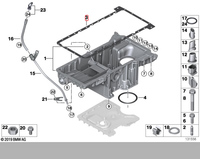 Joint de carter moteur neuf de haute qualité 11137545293 pour moteur N62 E60 E66 E70 E53 – Anti-fuite d'huile
