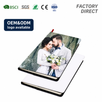 Couverture de sublimation de style d'affaires minimaliste Journal à pointillés Cahier d'exercices scolaires personnalisé avec matériau en cuir et logo