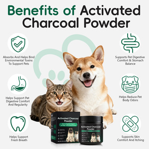 Worafy Complément Alimentaire <span class=keywords><strong>pour</strong></span> Animaux de Compagnie : Charbon Actif en Poudre <span class=keywords><strong>pour</strong></span> Chiens – Soulage les Affections Digestives, les Gaz et Favorise le Confort Digestif - Product Image 2