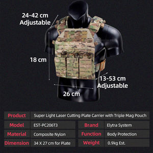 Gilet tattico compatto tattico con cambio tattico, gilet a basso profilo tagliato al Laser con custodia a sgancio rapido triplo Mag testato sul campo - Product Image 6