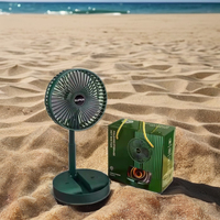 Haute puissance USB charge support télescopique Circulation de l'air ventilateur pliant vent secouant numérique nouveauté Table plastique vient cadeau