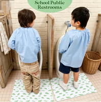 Tapis de toilette en forme de U antidérapant, tapis moelleux profilé, tapis de sol absorbant l'eau à séchage rapide pour salle de bain